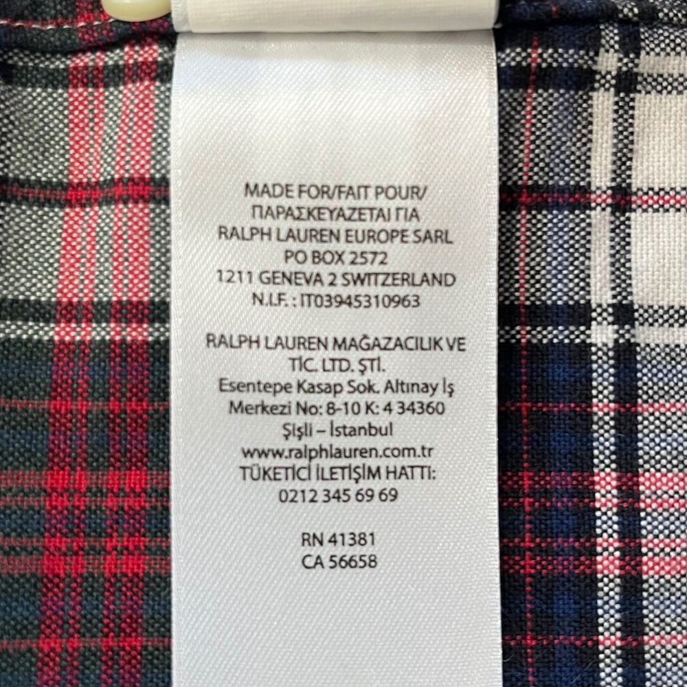 Ralph Lauren Mens Button Down Shirt XL Red Green Plaid LS Classic Fit Pony Logo - Picture 12 of 13